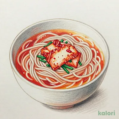 水キムチの冷麺（ハーフサイズ）