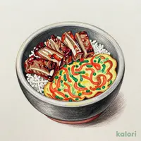 牛カルビ石焼きビビンバと海鮮チヂミの定食