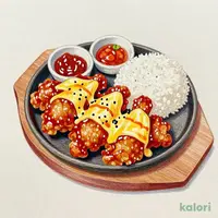 鉄板ヤンニョムチキン＆チーズ定食