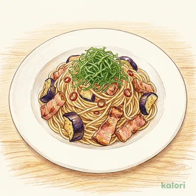 揚げナスとベーコンの香ばし醤油