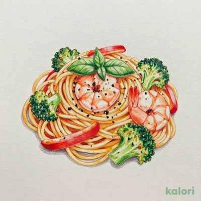 Shrimp & Broccoli Salted Basil Pasta