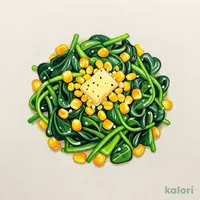 ほうれん草とコーンのバターソテー