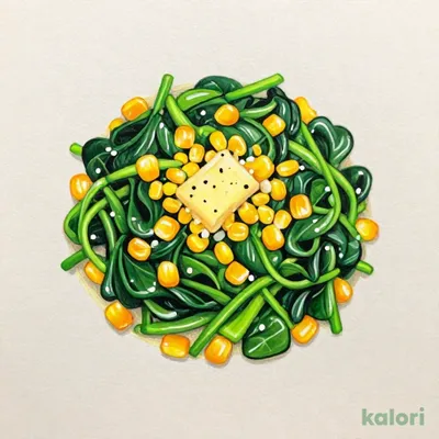 ほうれん草とコーンのバターソテー