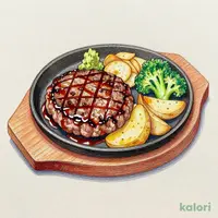 アンガスサーロインステーキ＆手ごねハンバーグ国産わさび＆ガーリックチップ付