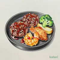 ジュニア大俵ハンバーグ150gドリンクバー付