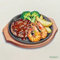 ジュニア手ごねハンバーグ100gドリンクバー付