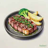 Thick-Sliced Misuji Steak (150g) with Chimichurri Sauce