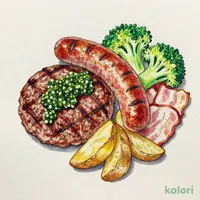 チミチュリソース付大俵ハンバーグのトリプルグリル