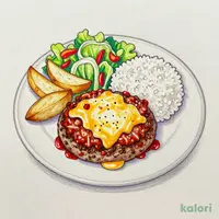 チリチーズ手ごねハンバーグ弁当300g