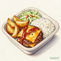 Cheese Hand-Kneaded Hamburg Steak Bento (300g)