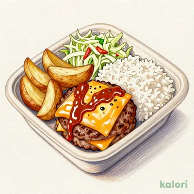 チーズ手ごねハンバーグ弁当300g