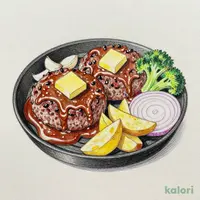 ニンニク大俵ハンバーグ