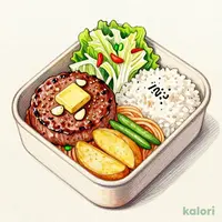 Garlic Hand-Kneaded Hamburger Steak Bento 150g