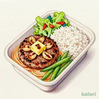 ニンニク手ごねハンバーグ弁当300g