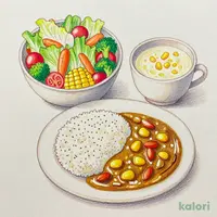 Lunch Premium Set (Salad, Soup, Curry, and Rice Bar)