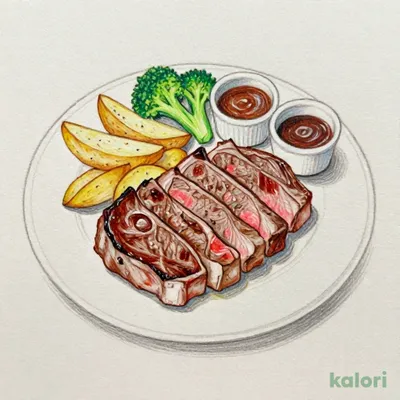 リブロースステーキ＆みすじステーキ国産わさび＆ガーリックチップ付