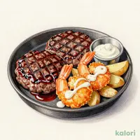 Daitawara Hamburg Steak and Fried Shrimp
