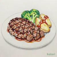 Large Hamburg Steak and Cut Steak (80g)