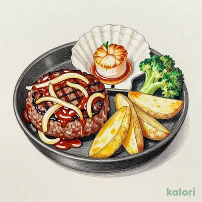 大俵ハンバーグ＆ホタテグリル
