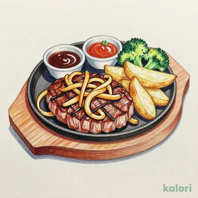 手ごねハンバーグ＆カットステーキ