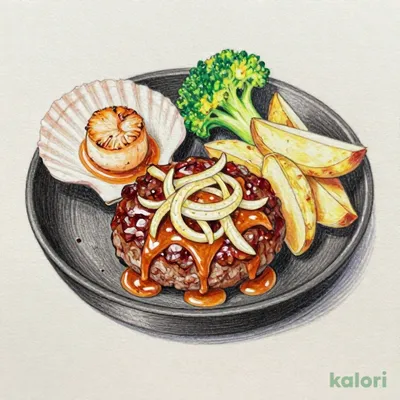 手ごねハンバーグ＆ホタテグリル