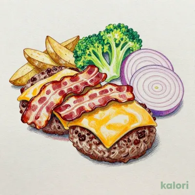 燻製ベーコン 炙りチーズ大俵ハンバーグ
