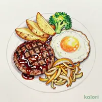 目玉焼き大俵ハンバーグ