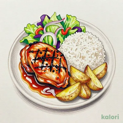 直火焼きグリルチキンプレート
