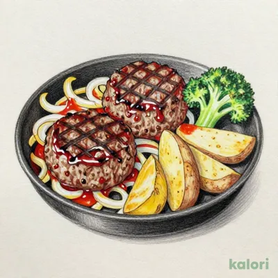 直火焼き大俵ハンバーグ
