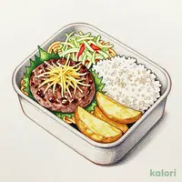 Hand-Kneaded Hamburg Steak Bento with Grated Daikon, 300g