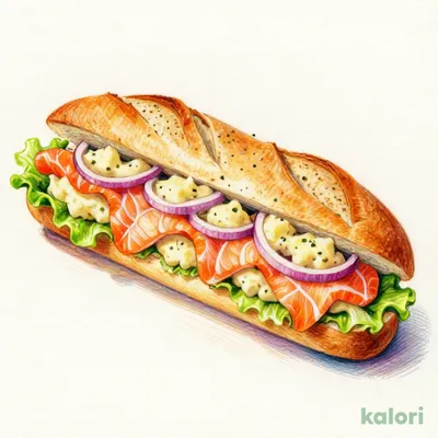 Salmon, Potato, and Cheese Sandwich