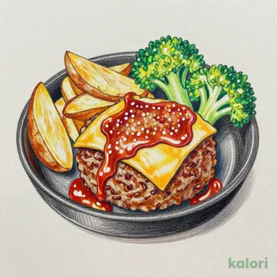 【単品】ダブルチーズハンバーグランチ