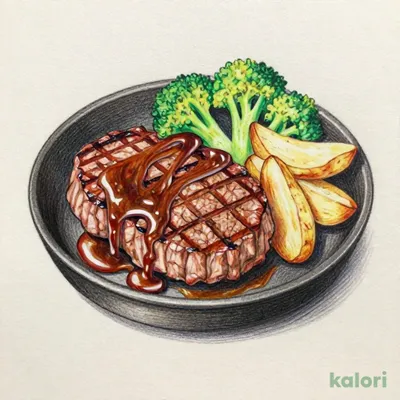 【数量限定】ハンバーグ&カットラウンドステーキランチ