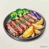 ねぎ塩カットサーロインステーキ100g(サラダバー付)