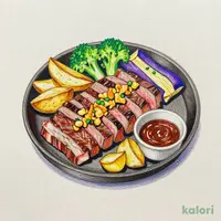 ガーリックカットサーロインステーキ100g(サラダバー付)