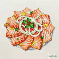 スモークサーモン カルパッチョ風