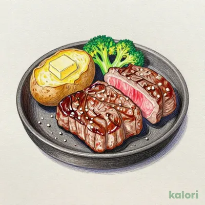 トリプルステーキコンボ（サーロイン150g＋フィレ100g＋ミスジ150g）（サラダバー付）