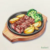 ミスジカットステーキ200g（サラダバー付）