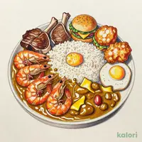 全部のせカレー（3名様までシェア可。サラダバー1名様分付）