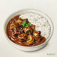 切り落とし牛すじ肉の黒カレー