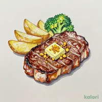 黒毛和牛サーロインステーキ（バターガーリック・サラダバー付）