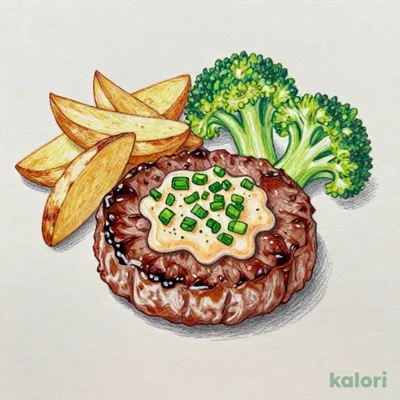 ＜牛100％＞ねぎ塩ハンバーグ