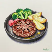 ＜牛100％＞フォルクスハンバーグ＆カットステーキ90g