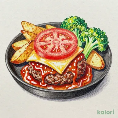 ＜牛100％＞ミートソースハンバーグ