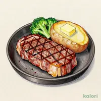 Wロインステーキ(サラダバー付)