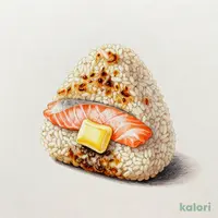 焼おにぎり　鮭バター