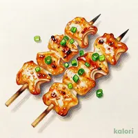 鶏皮ねぎ串 塩(2本)