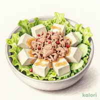 まぐろたたきと豆富の和風サラダ