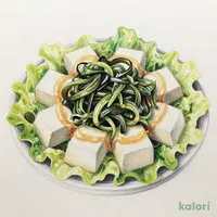 豆富とわかめのヘルシー和風サラダ