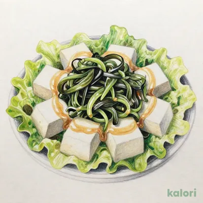 豆富とわかめのヘルシー和風サラダ